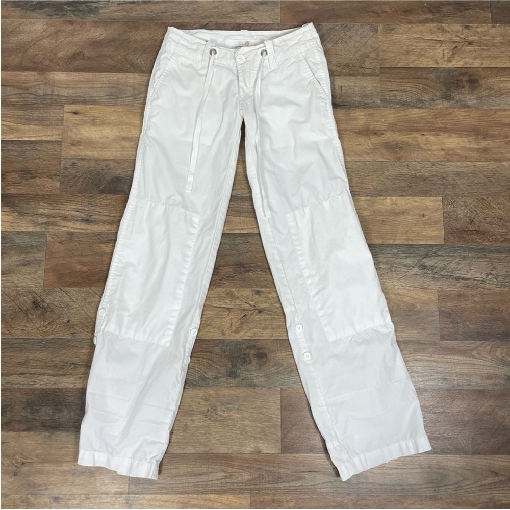 Lilu White Low Rise Utility Roll-Up Pants Size 00/23